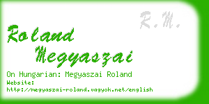 roland megyaszai business card